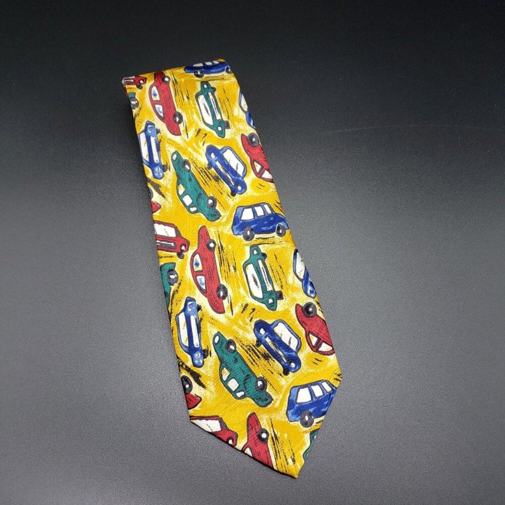 Keith‎ Daniels "vroom" car print silk tie